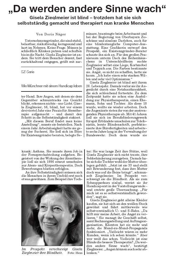 Artikel aus der S�ddeutschen Zeitung vom 28.10.2003